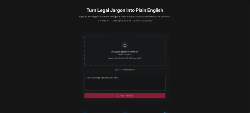 DocPeeler website