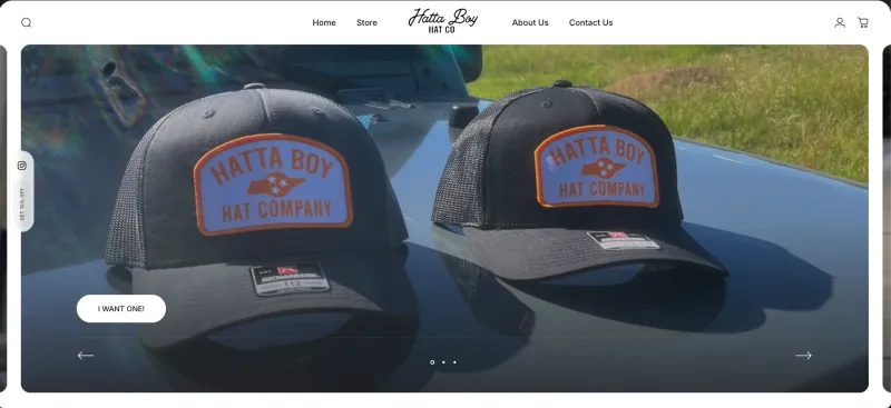 Hatta Boy Hat Co website